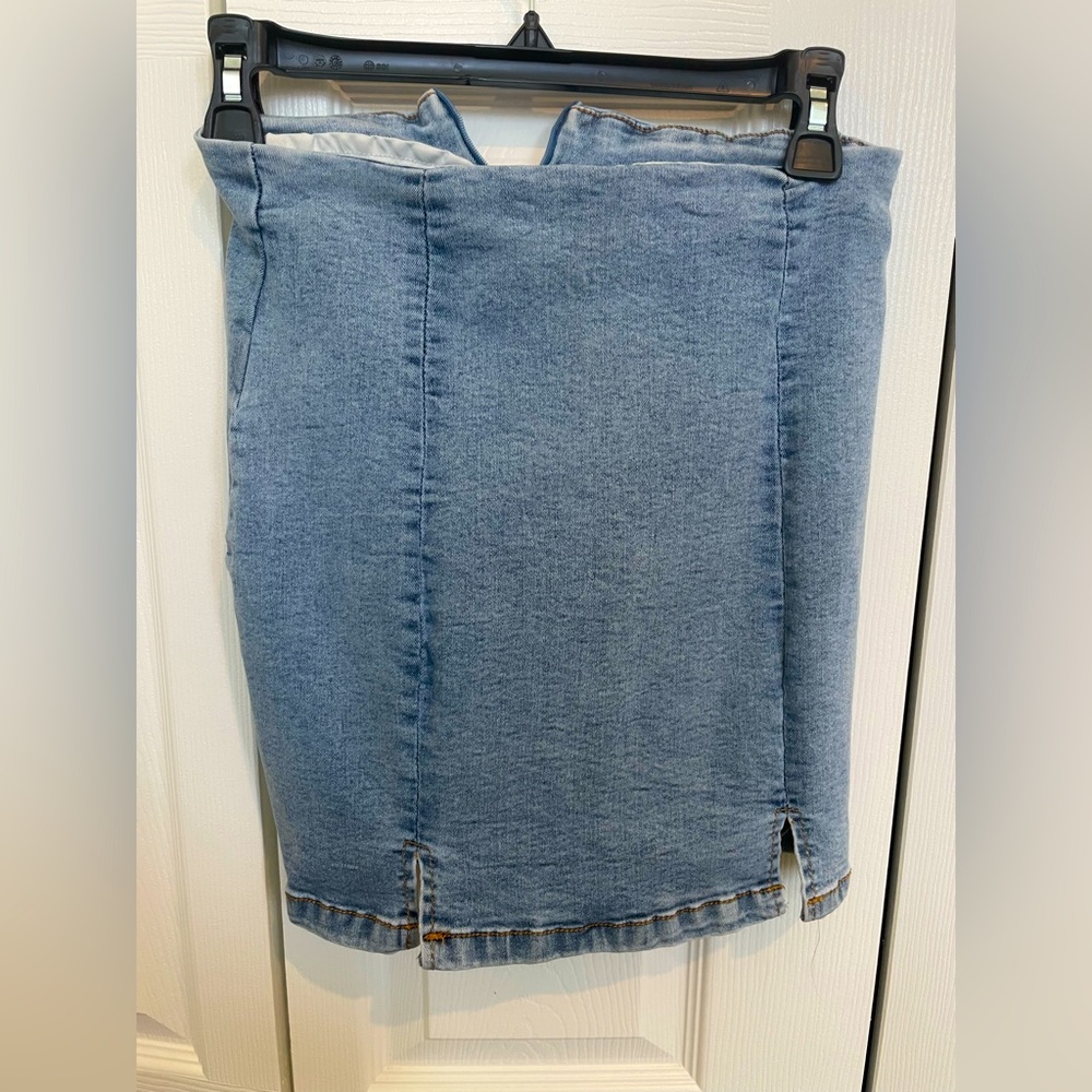 Shein Denim Mini Skirt with Slits